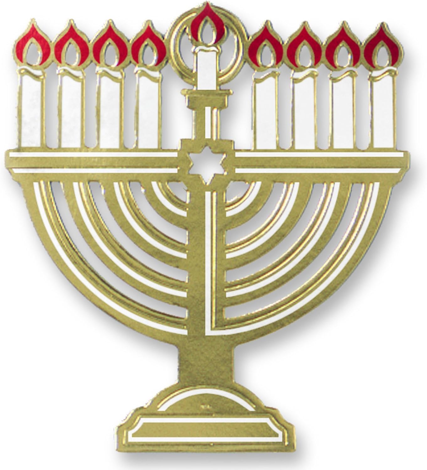 Hanukkah Foil Menorah Silhouette Durable Home Party Decoration
