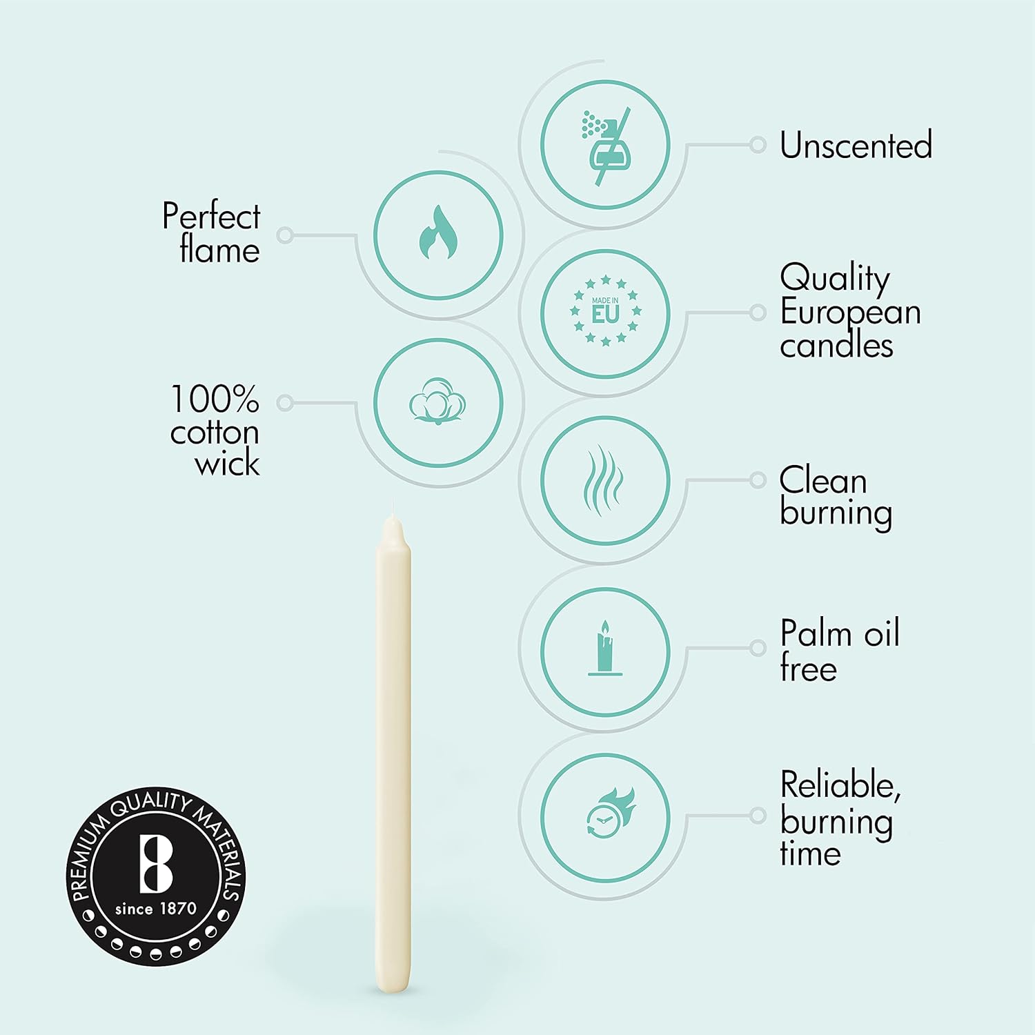 BOLSIUS Ivory Candlesticks Bulk Pack