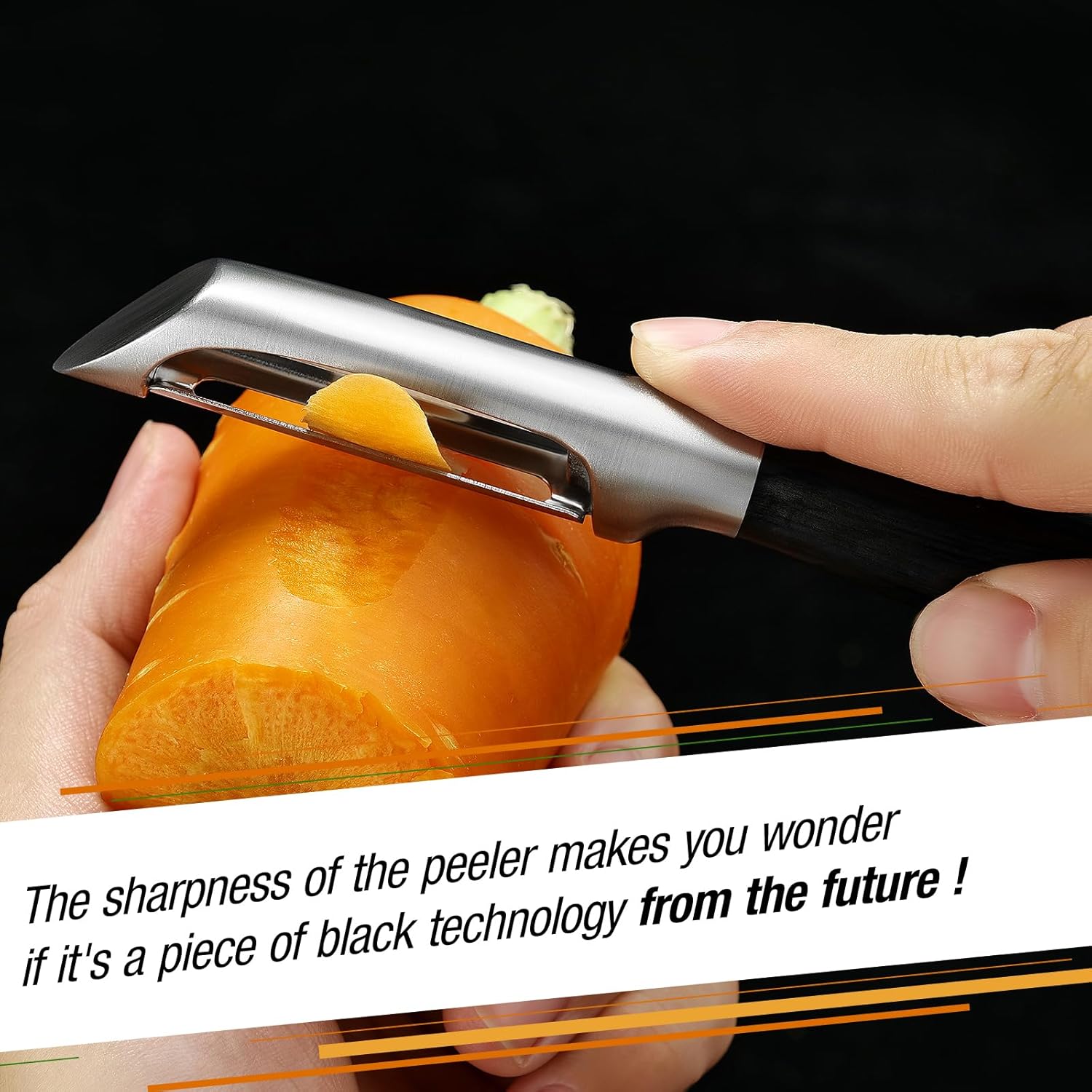 304 Stainless Steel Peeler with Wood Handle