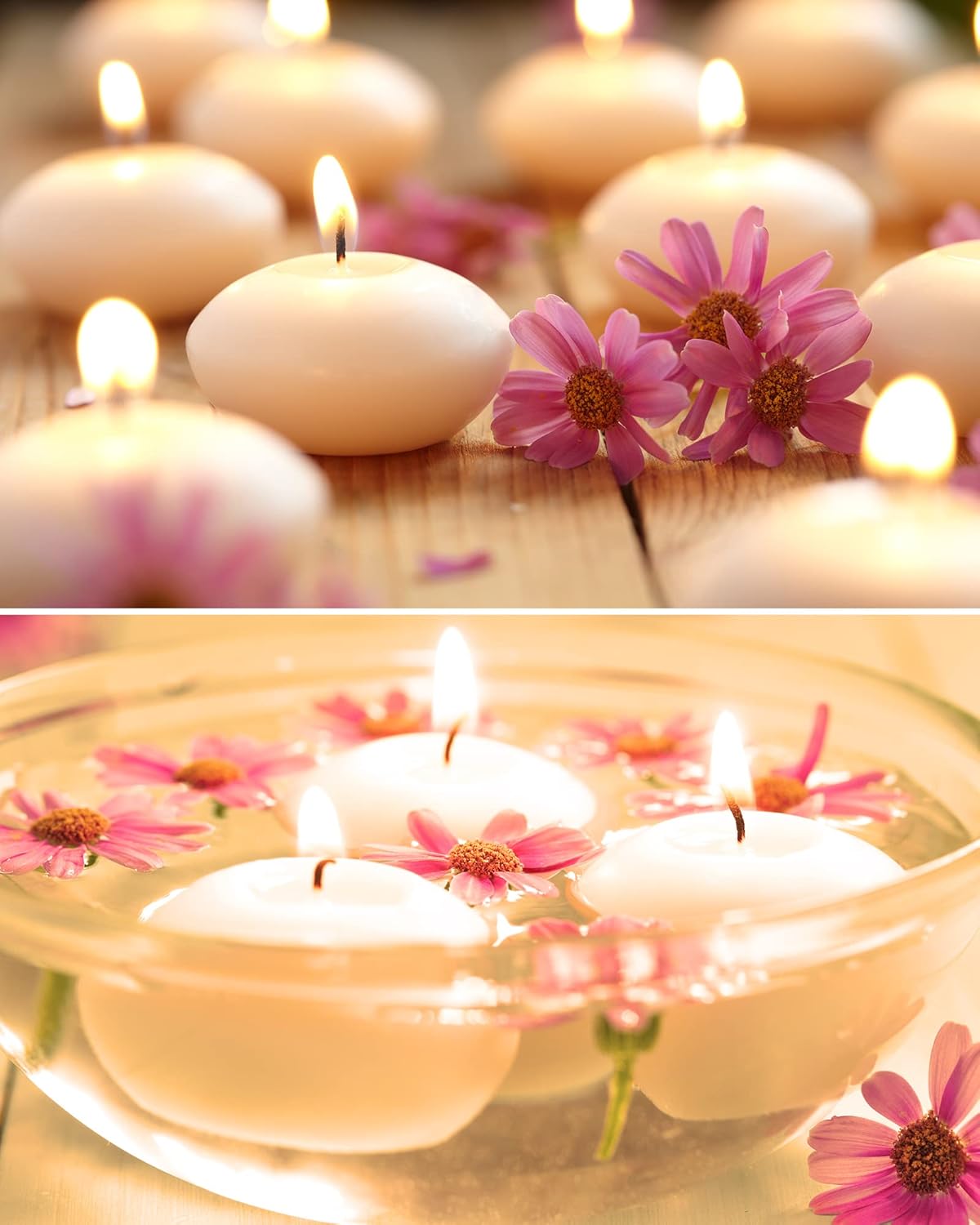 Treela 80-Piece 173 Unscented Floating Candles for Weddings Parties