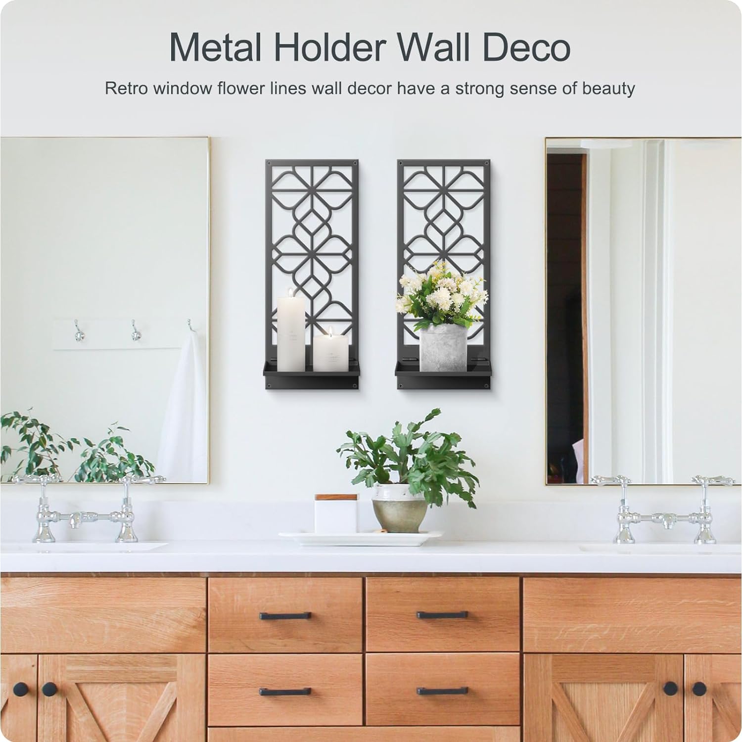 Black Metal Retro Wall Art Set