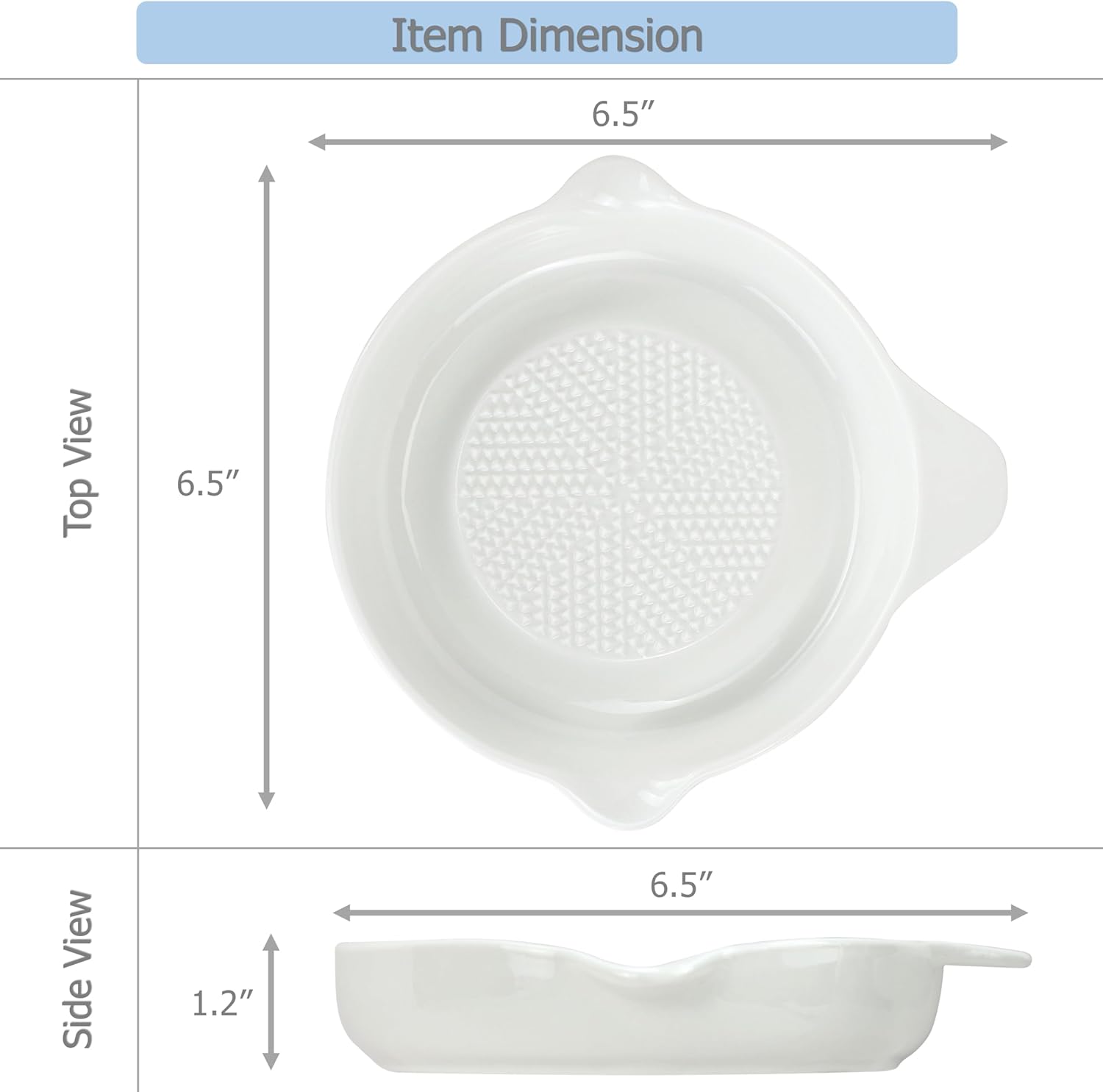 Perfect for Wasabi More EIKS Ceramic Grater with Spoon Brush