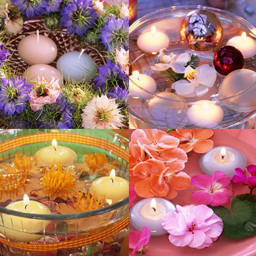 Adorn Your Space with 12pcs White Floating Candles