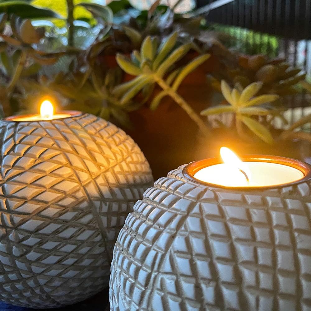 Elegant Orb Candle Holder Set 2-Pack