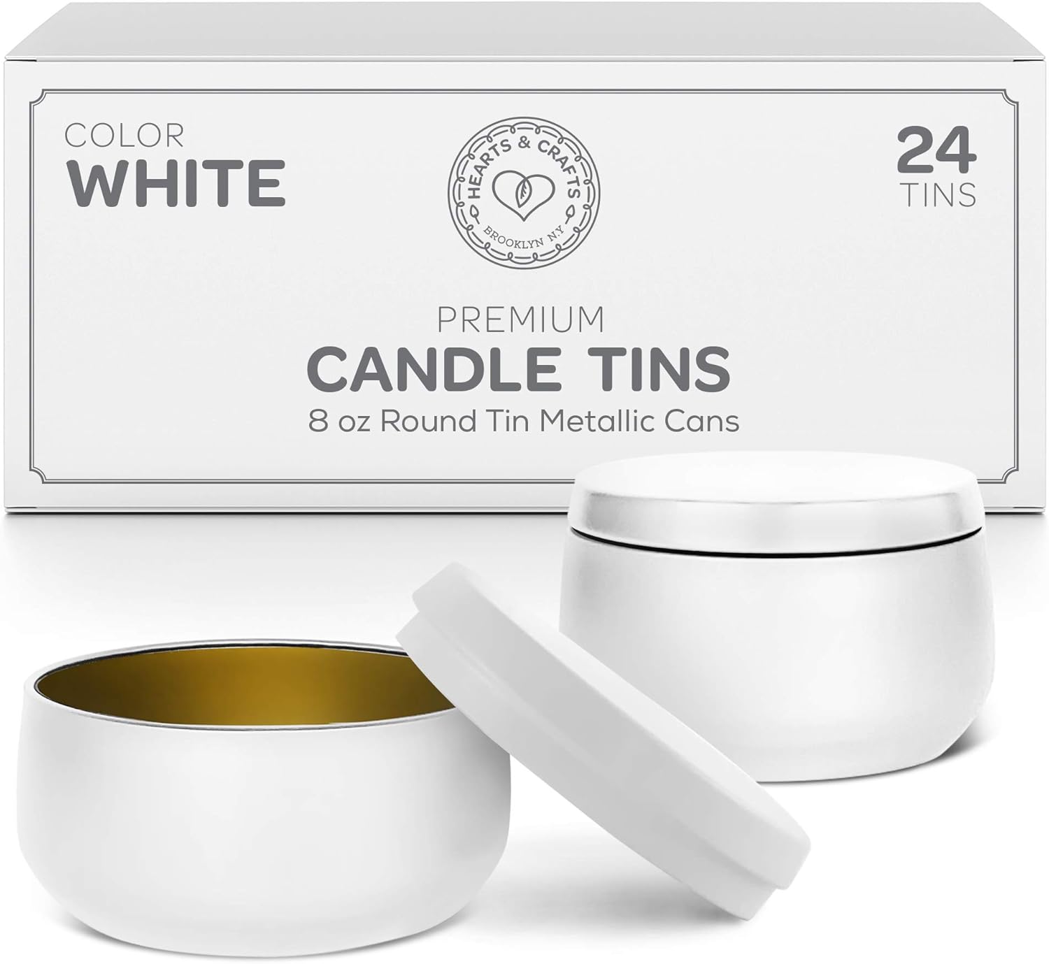 Pack of 24 Reusable Candle Jars with Lids