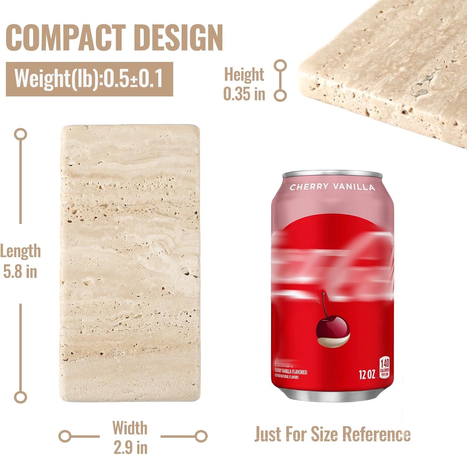 Premium Natural Travertine Candle Holder Plate