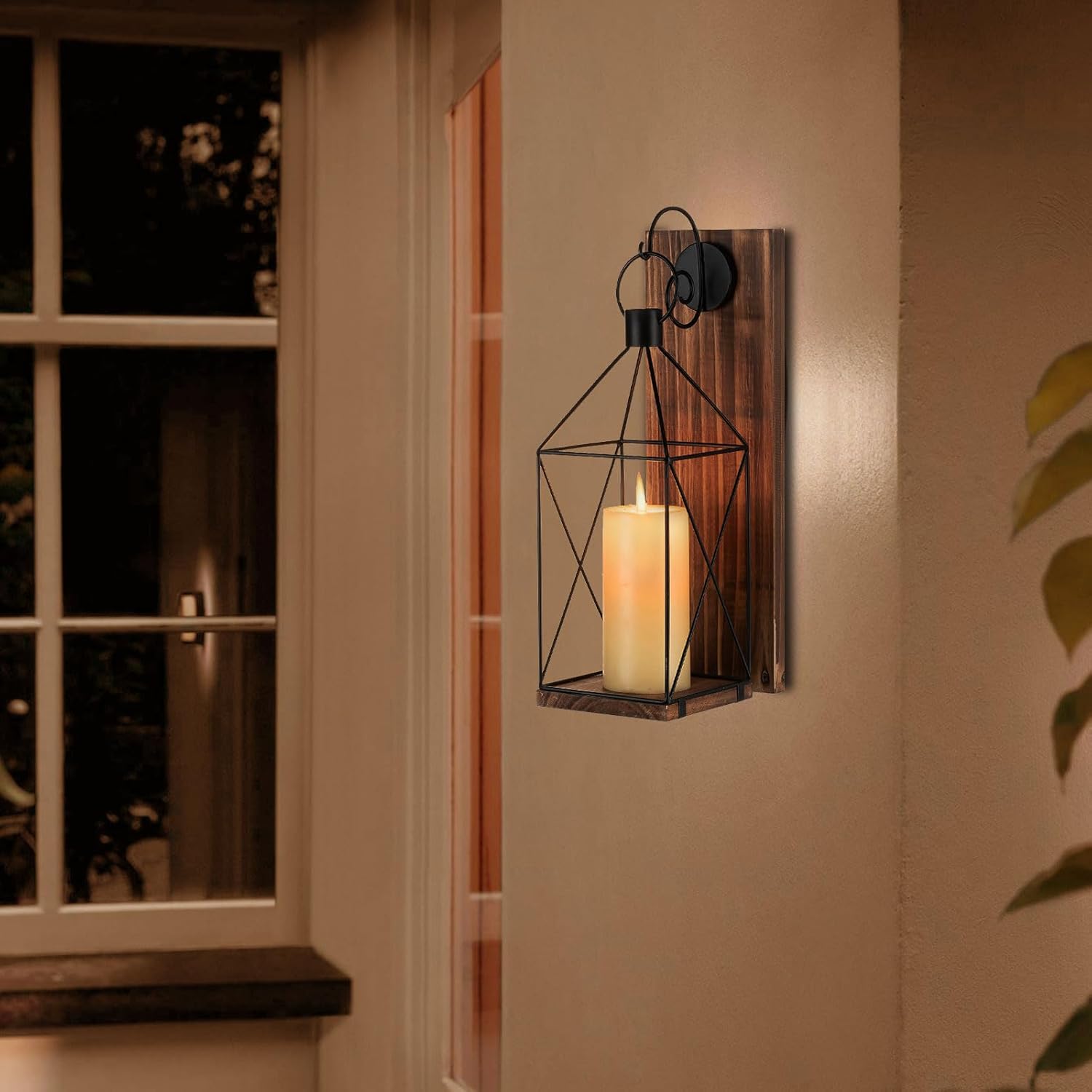 Warm Rustic Candle Sconce