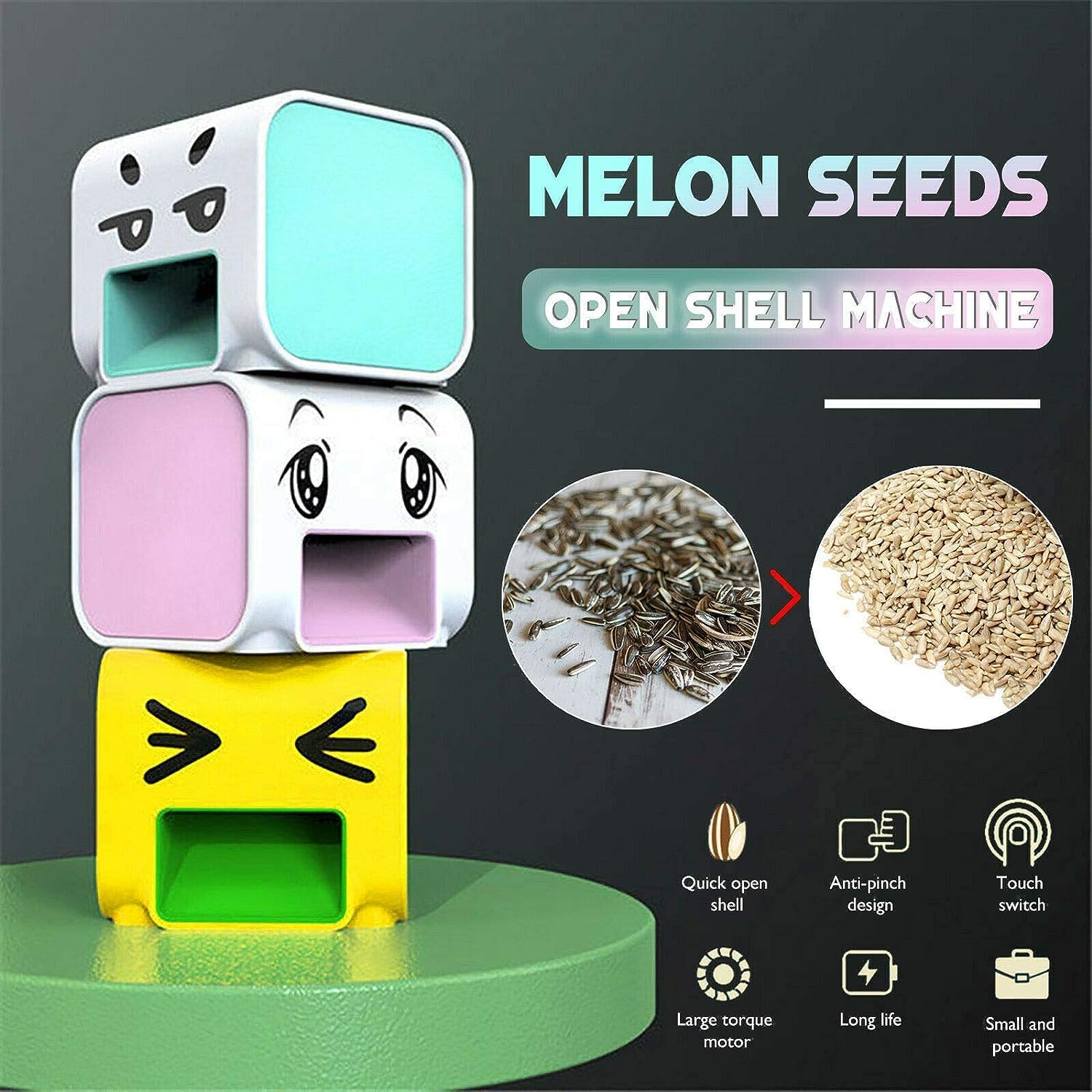 Gowcxn Sunflower Seed Peeler Machine Blue