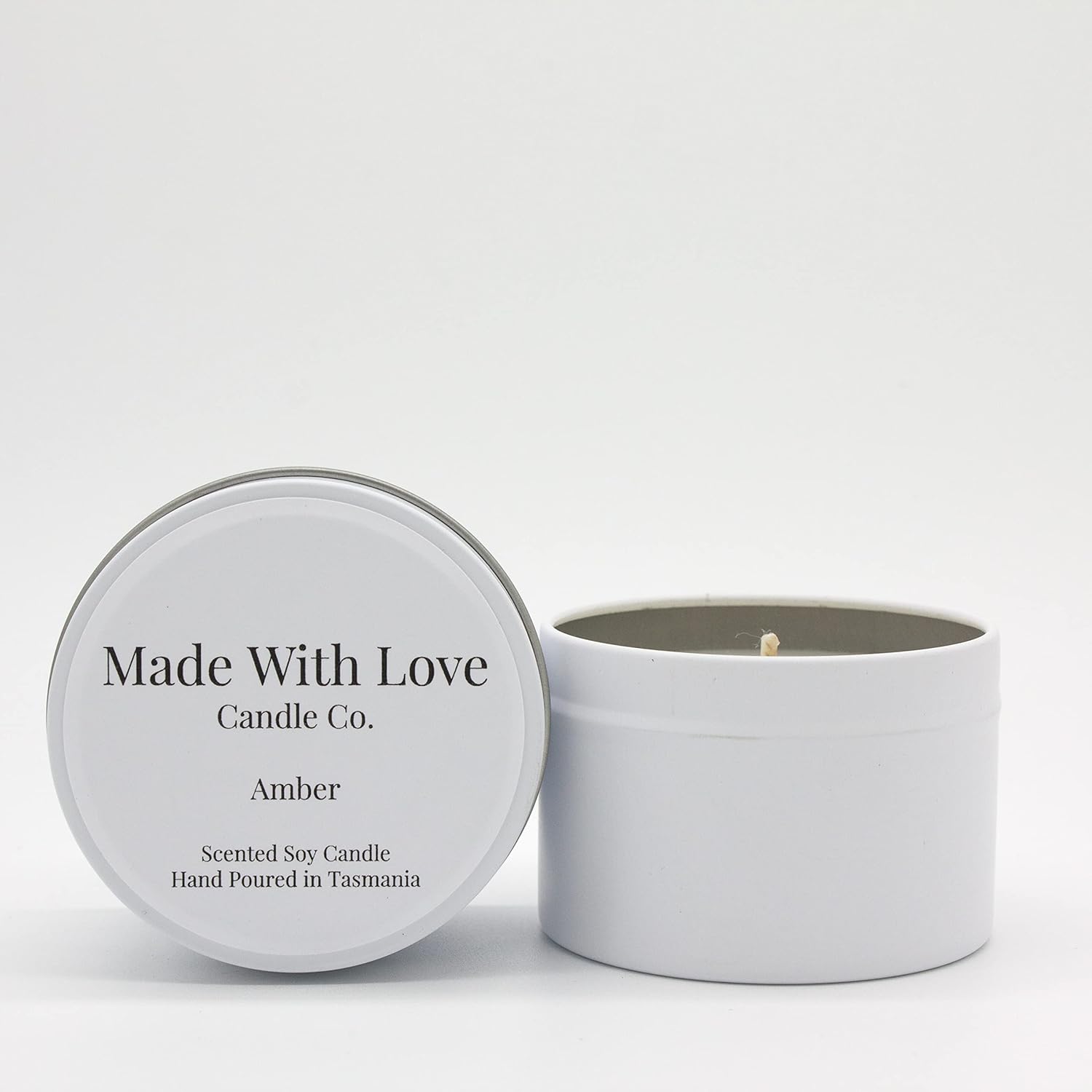 Aroparc White Candle Tins 4oz Bulk Candle Containers - 24 Travel Tins