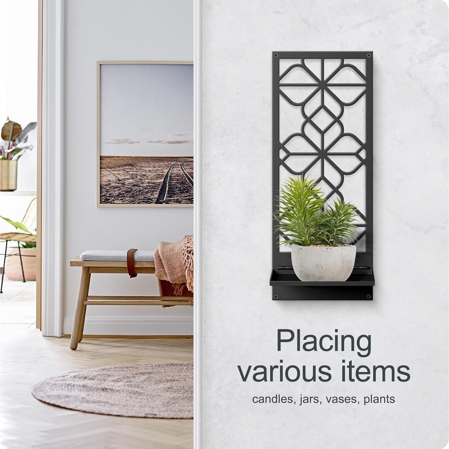 Black Metal Retro Wall Art Set
