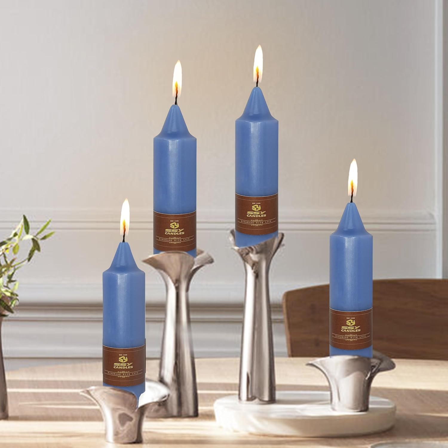 Mini Taper Candle Set - Dark Blue