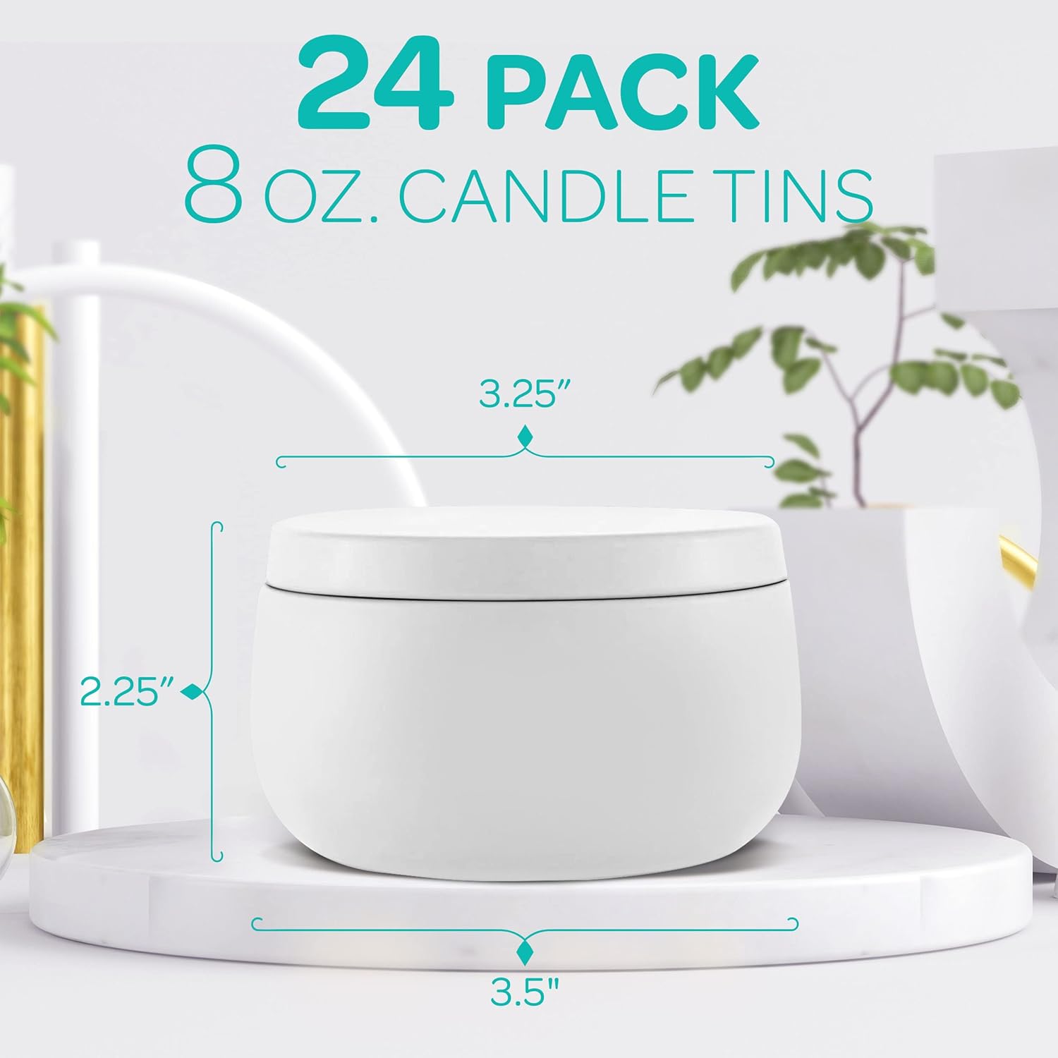 Pack of 24 Reusable Candle Jars with Lids