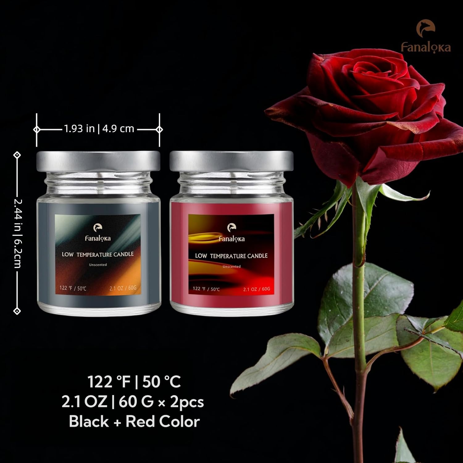 Wax Play Candles Black Red Set Safe Fun