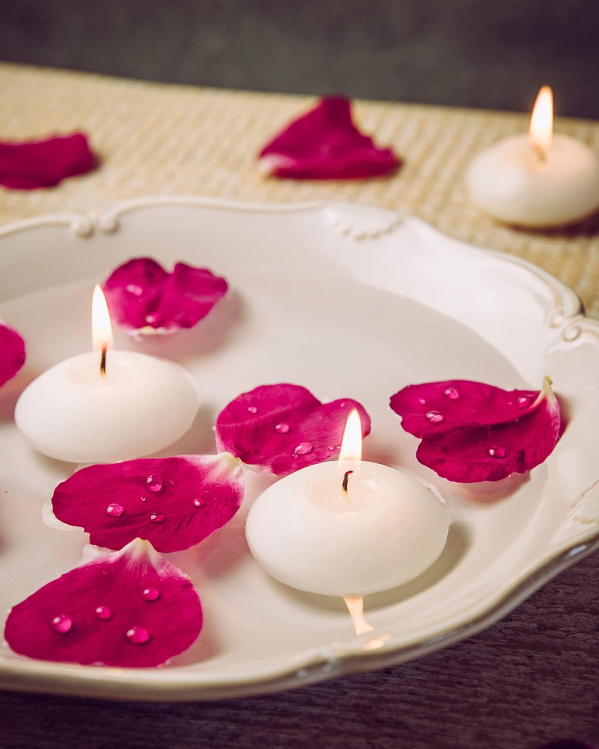 Elegant Floating Candles - 100 White Spherical Candles for Weddings Parties