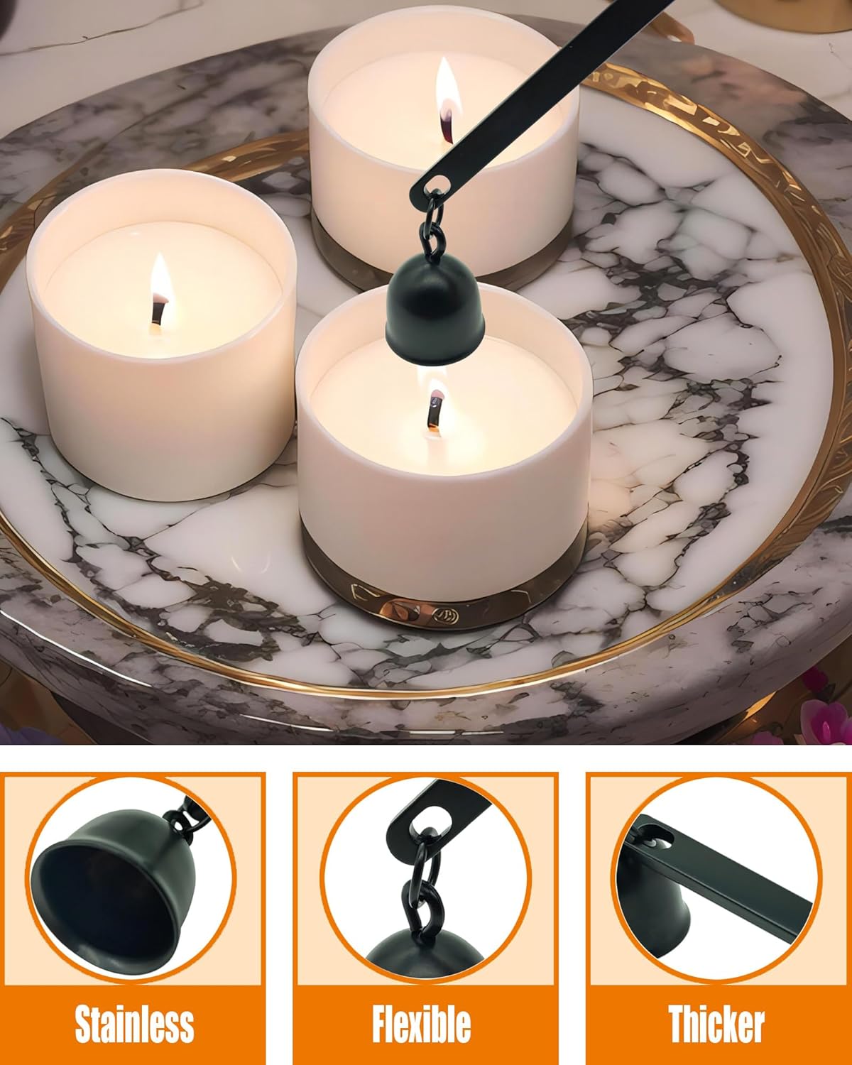 5-in-1 Candle Accessory Set with Rechargeable Candle Lighter More