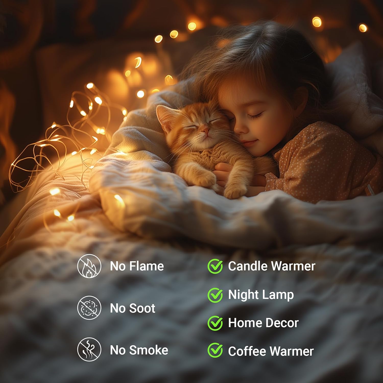 Marycele Candle Warmer Lamp Christmas Gift for Mom F flameless safe