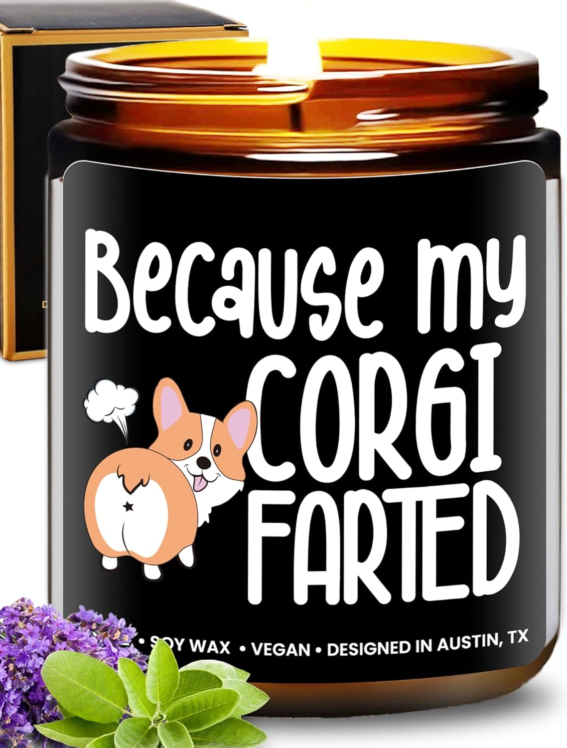 Funny Corgi Candle