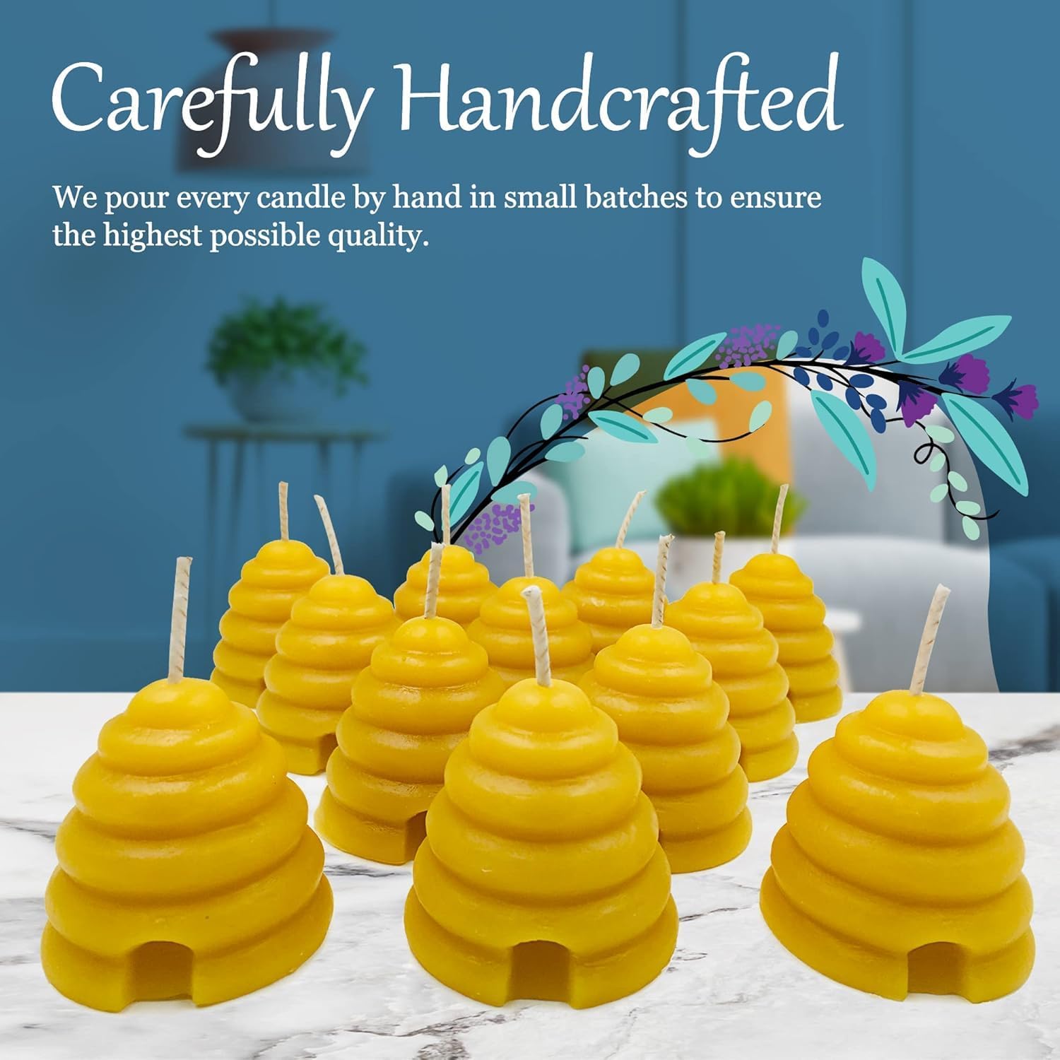 Pure Beeswax Beehive Candle Set - Pack of 4
