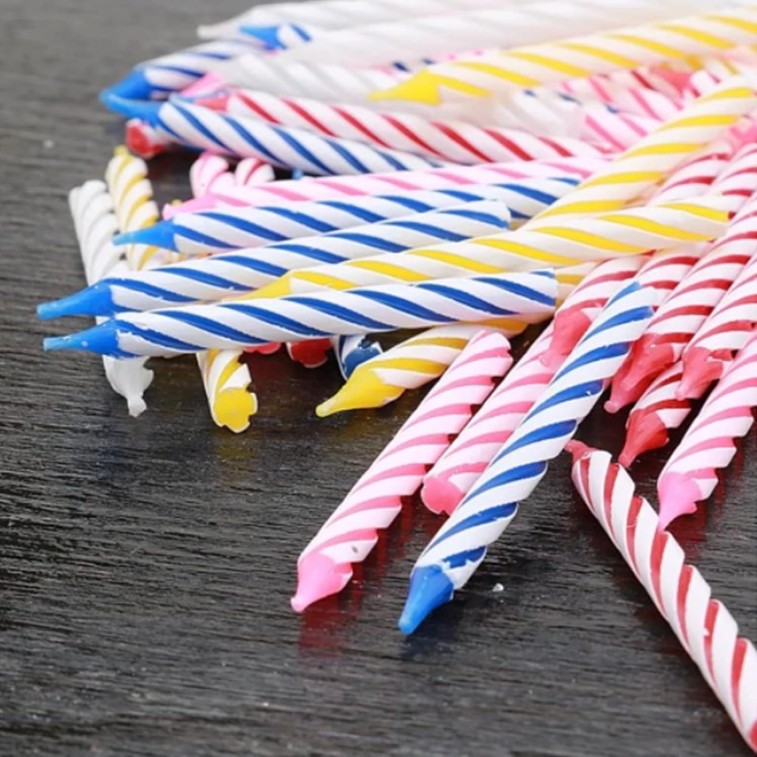 72-MultiColor Birthday Candles for Parties Celebrations