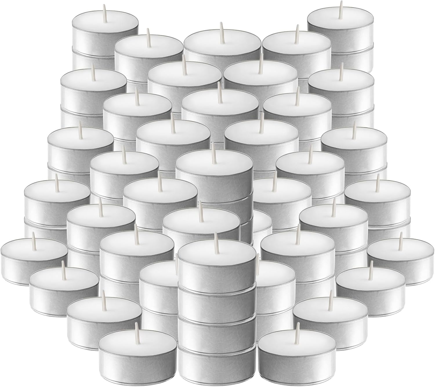 Luxury-Grade Tea Lights Set of 100 with 35 Hours Burn Time