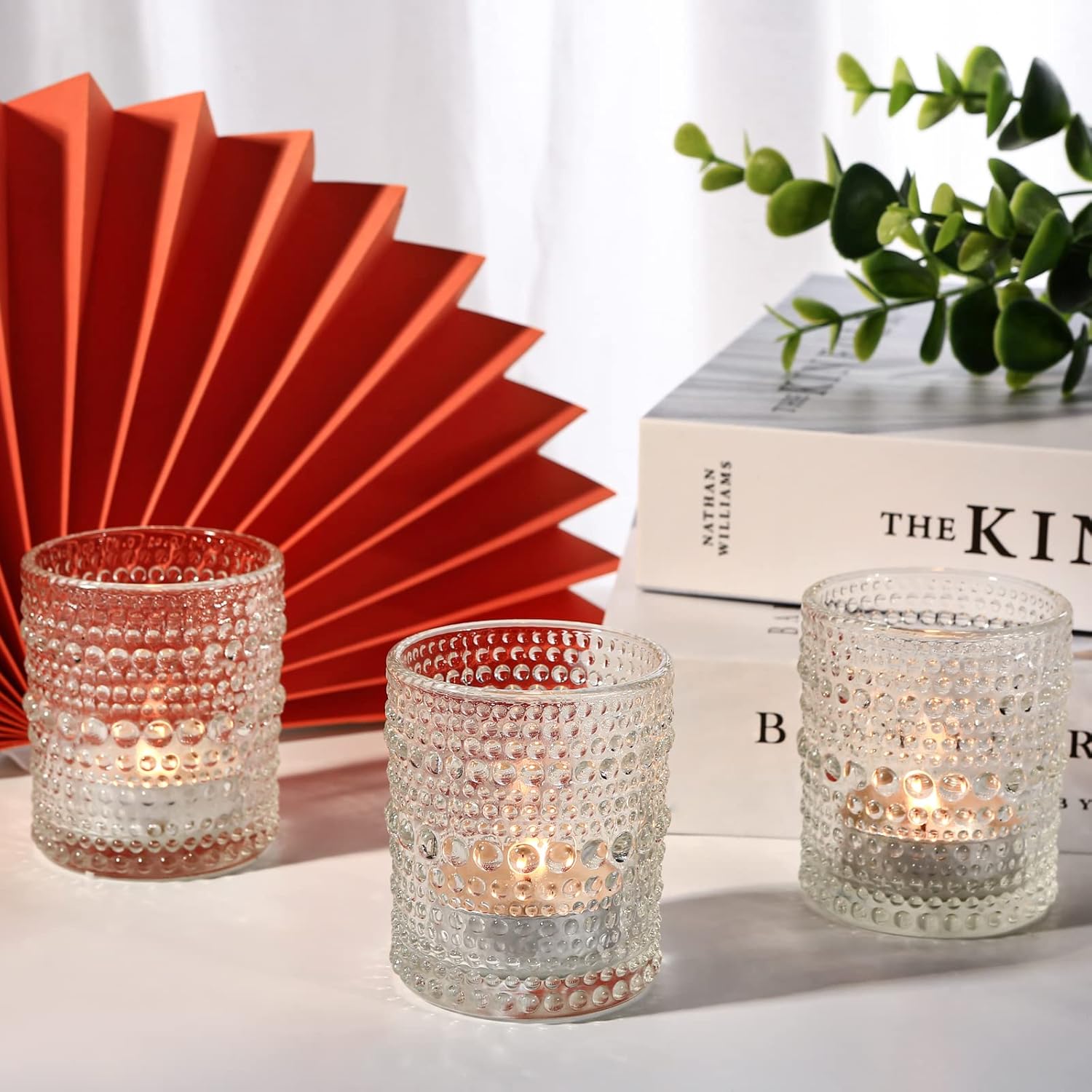 24 Posh Glass Candle Holders for Weddings Home Decorations