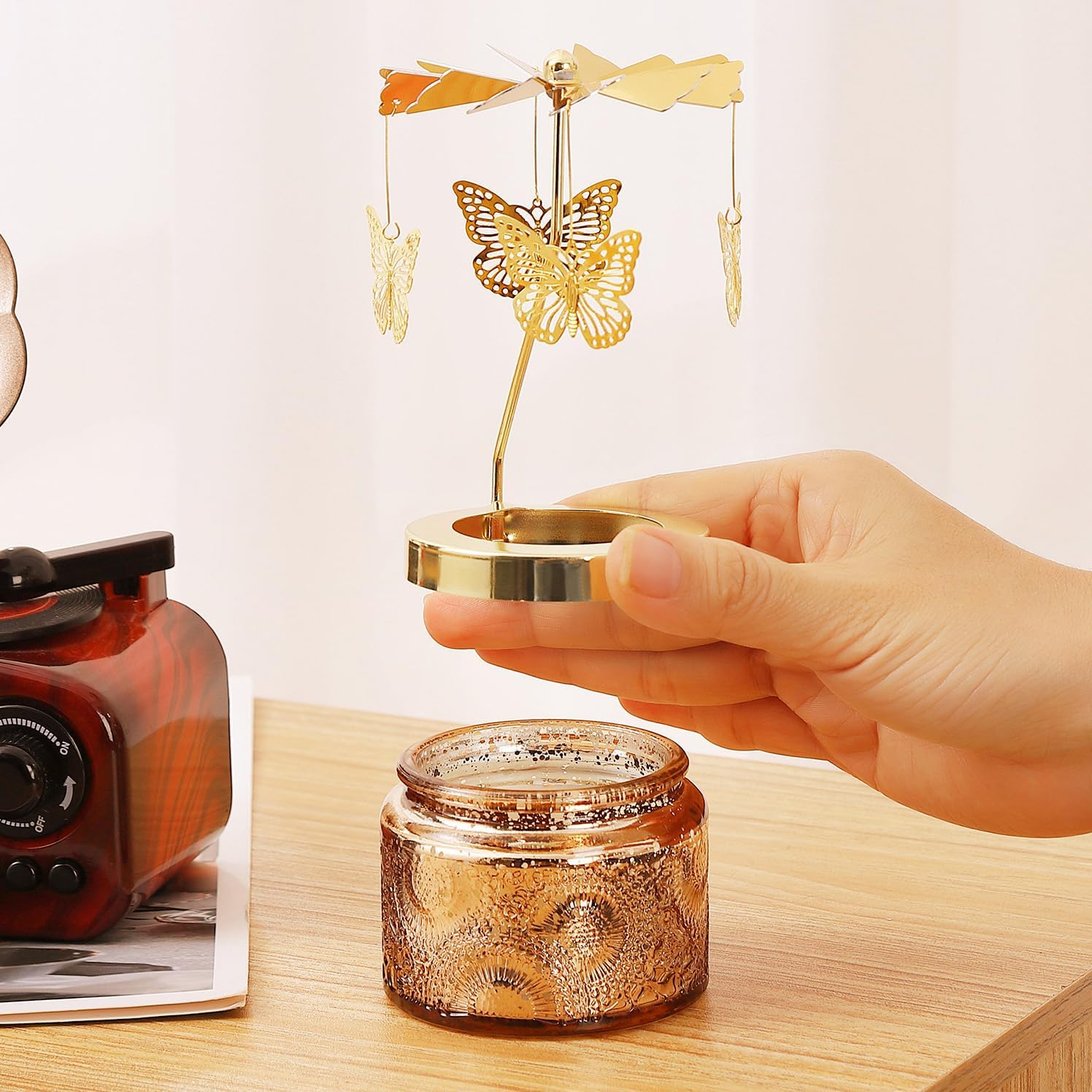 Unique Butterfly Scented Candle Holder Set