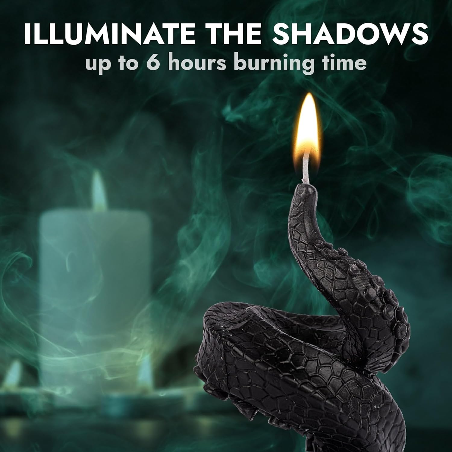 Halloween Spooky Candles Octopus Cat with Hidden Skeletons for Haunted Ambiance