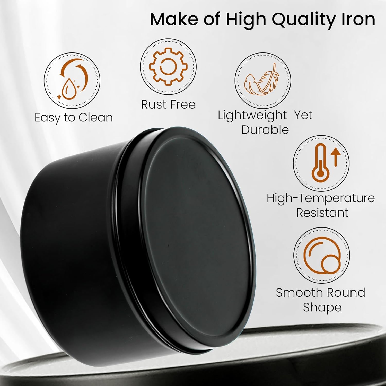 CONNOO 48-Piece Candle Tins Set