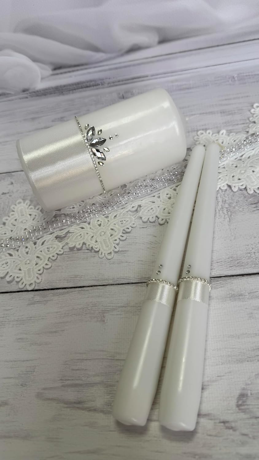 Perfect for Weddings Unity Candle Set - Symbol of Love Loyalty