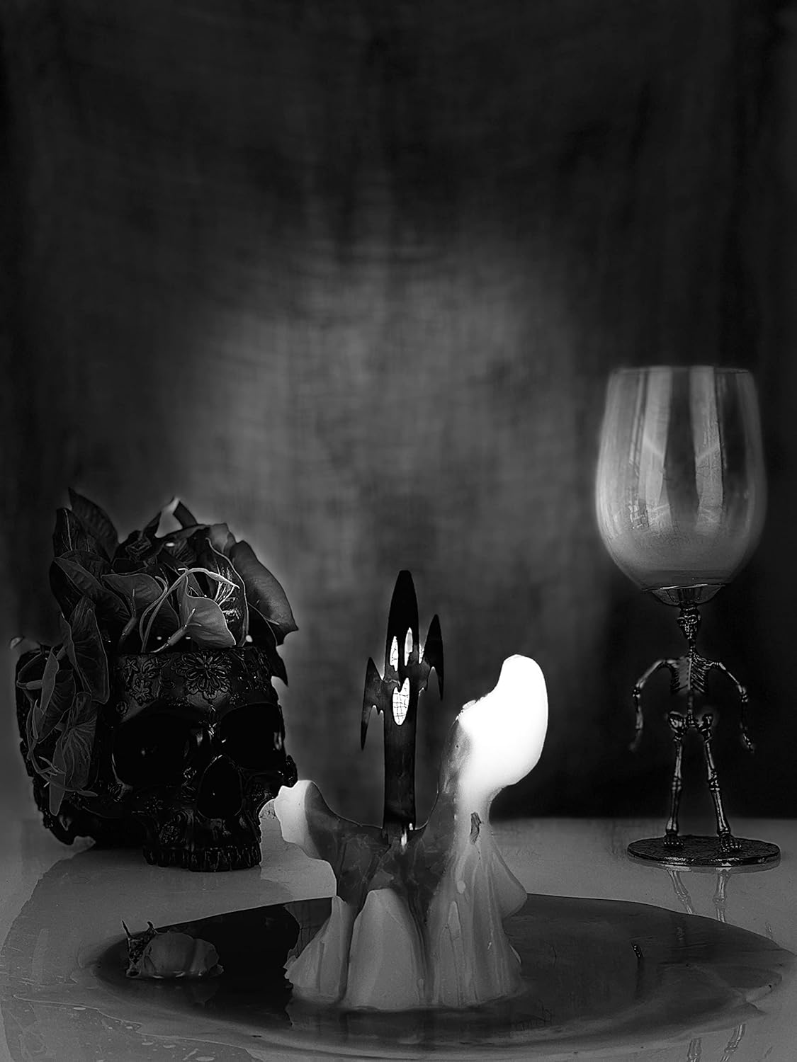 GUTE Skeleton Blood Candles - Dripping Red Wax Halloween Decors