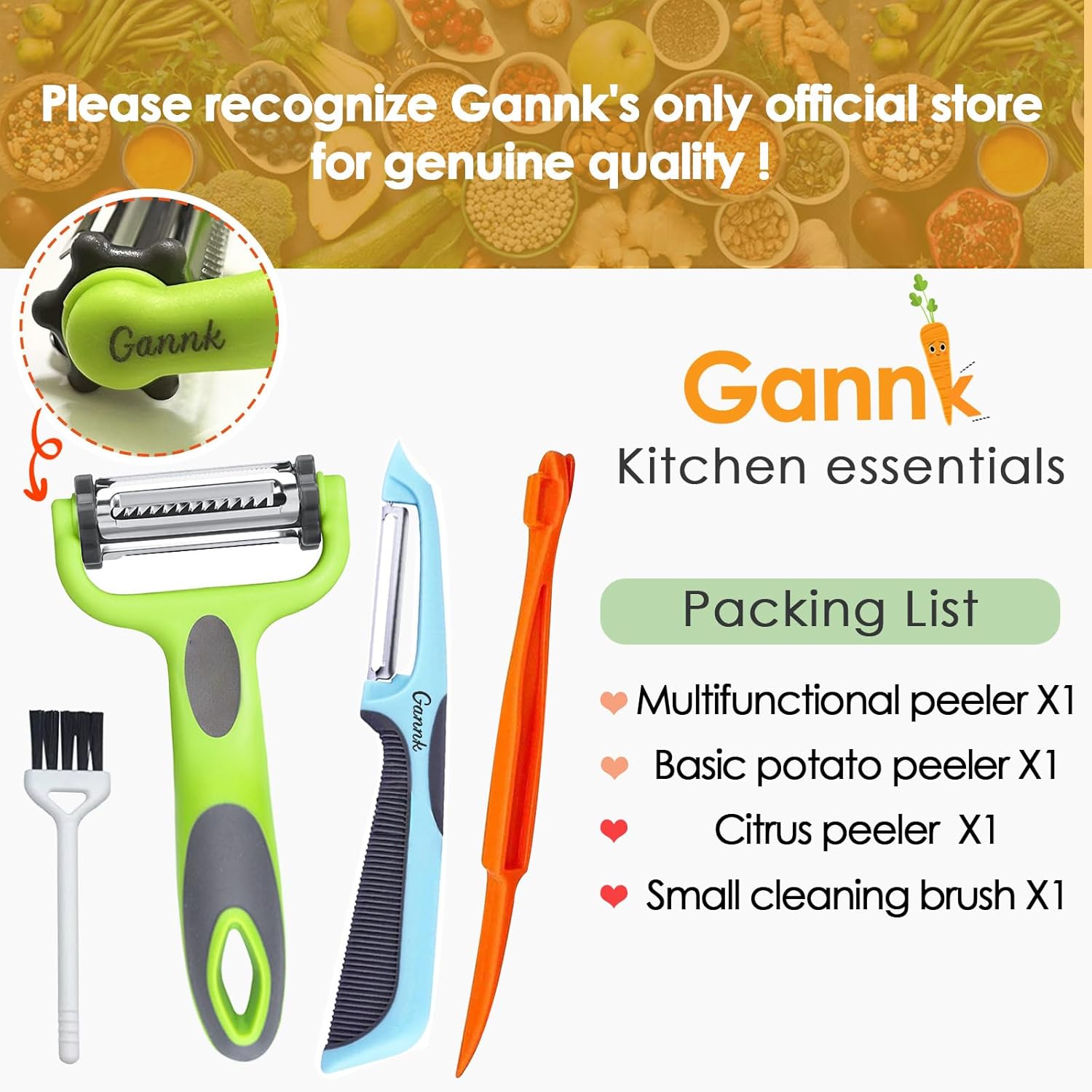 3-in-1 Julienne Potato Peeler Set with Julienne Bit and Potato Nullifier