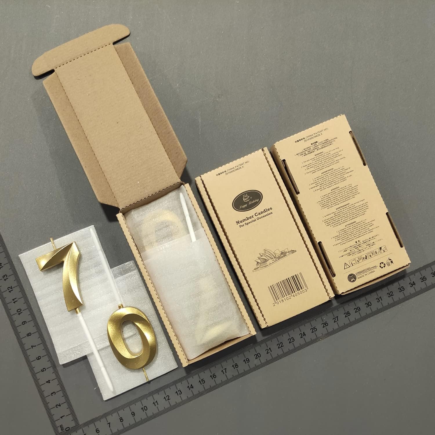 70th Birthday Candle Numbers for Cakes