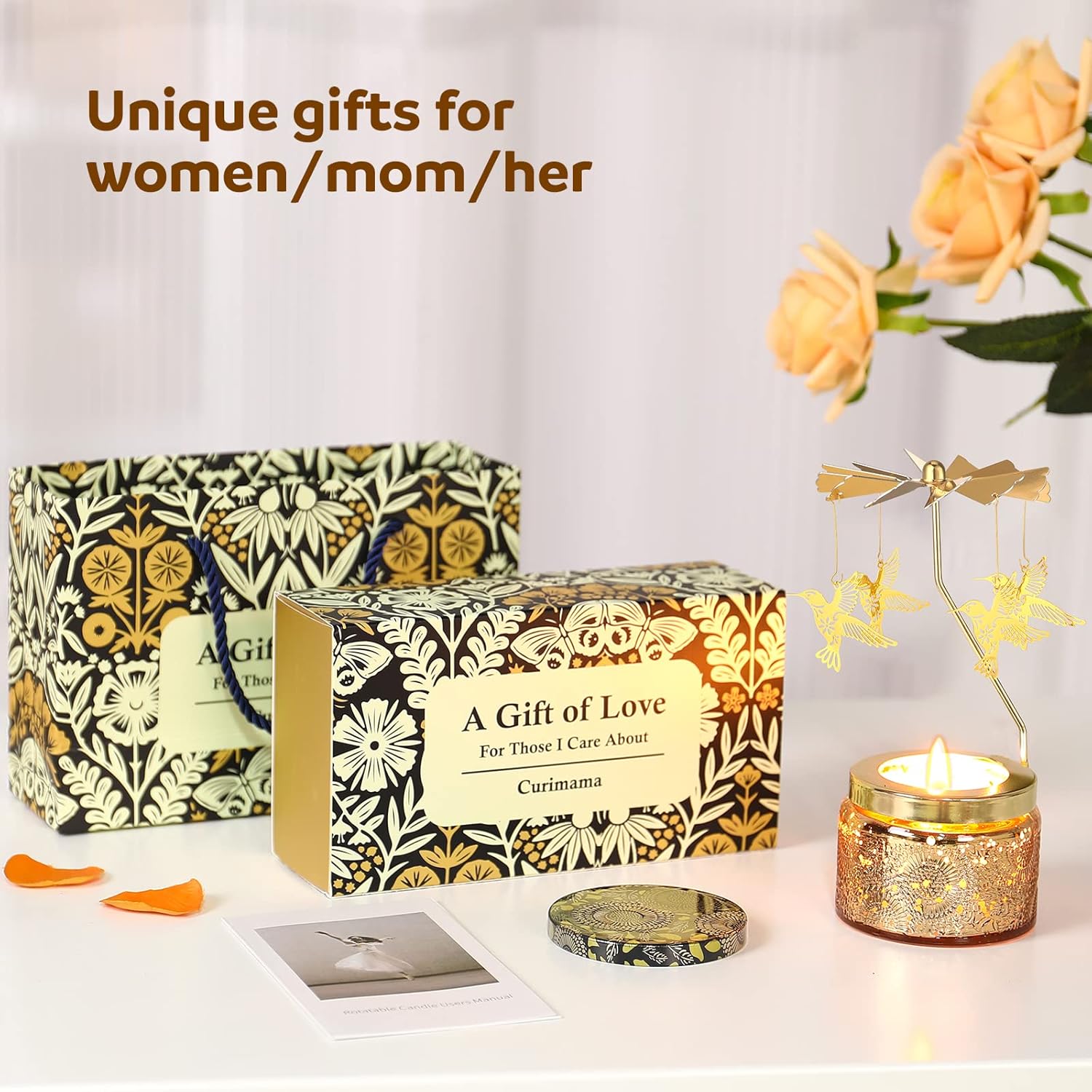 Rotating Thermal Air Candle Holder for Home Decor