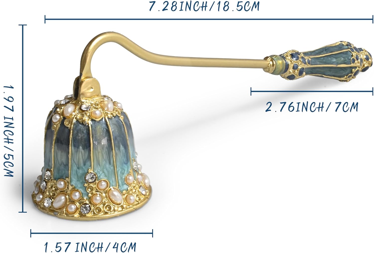 Elegant Royal-Style Candle Snuffer with Pearl Inlay