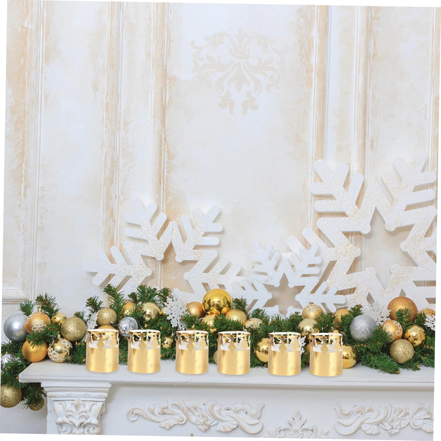 50 Pcs Christmas Snowflake Candle Party Decor on the Go