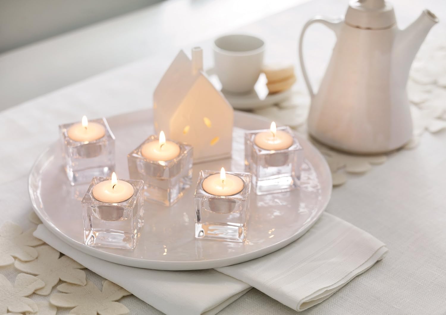 Luxury-Grade Tea Lights Set of 100 with 35 Hours Burn Time