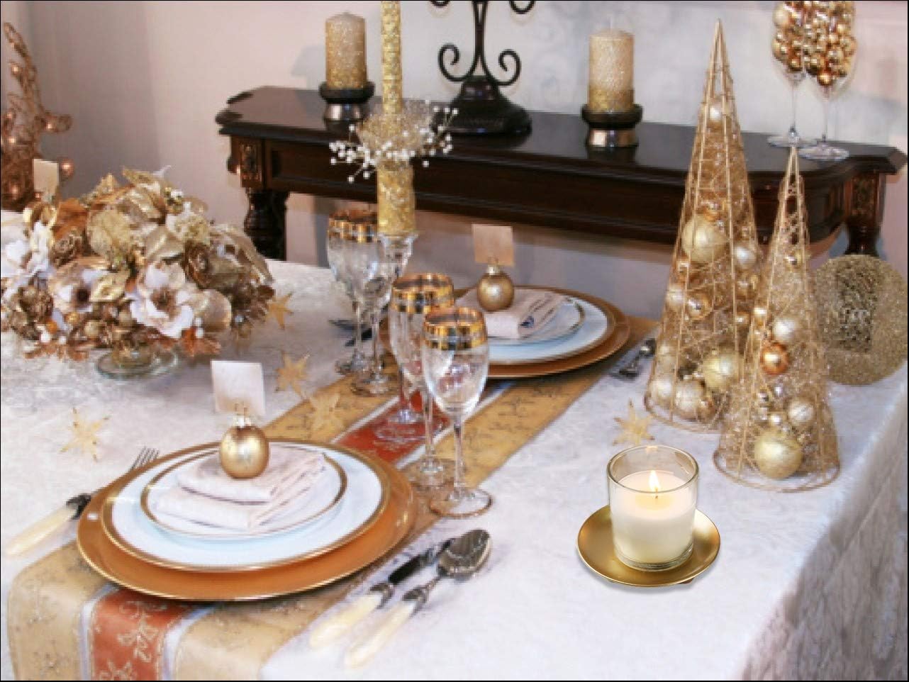 Sturdy Iron Candle Holder Set for Gold Layered Design