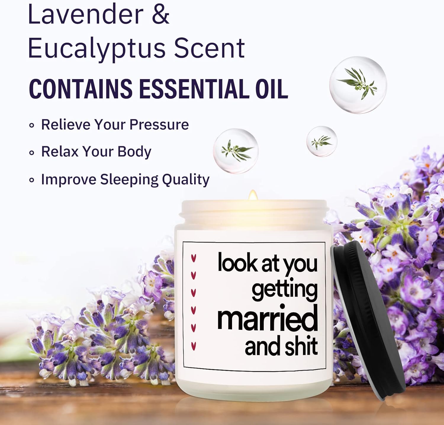 Funny Lavender Candle for Weddings