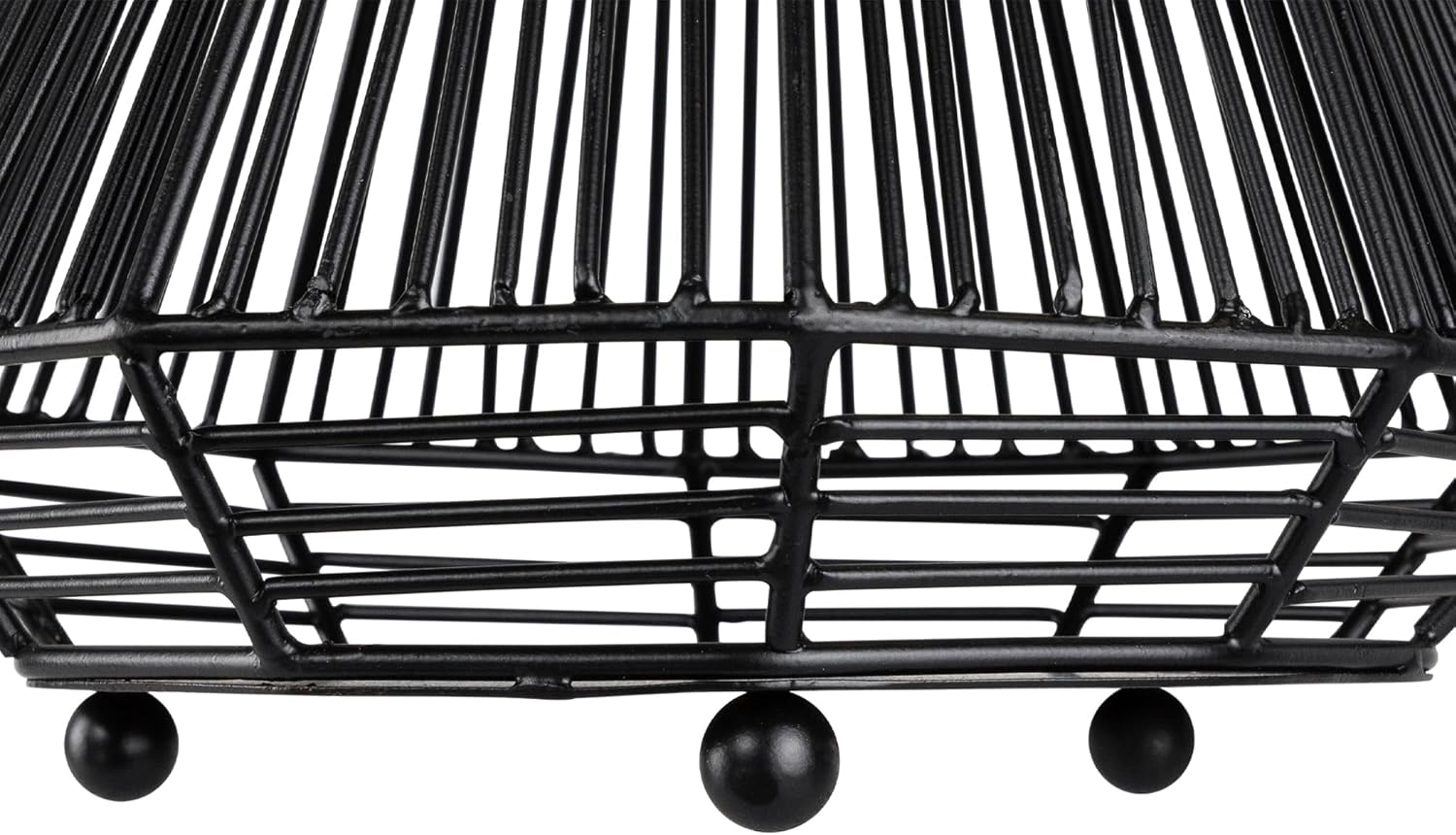 Northlight Medium Iron Geometric Hurricane Candle Lantern 825 Black