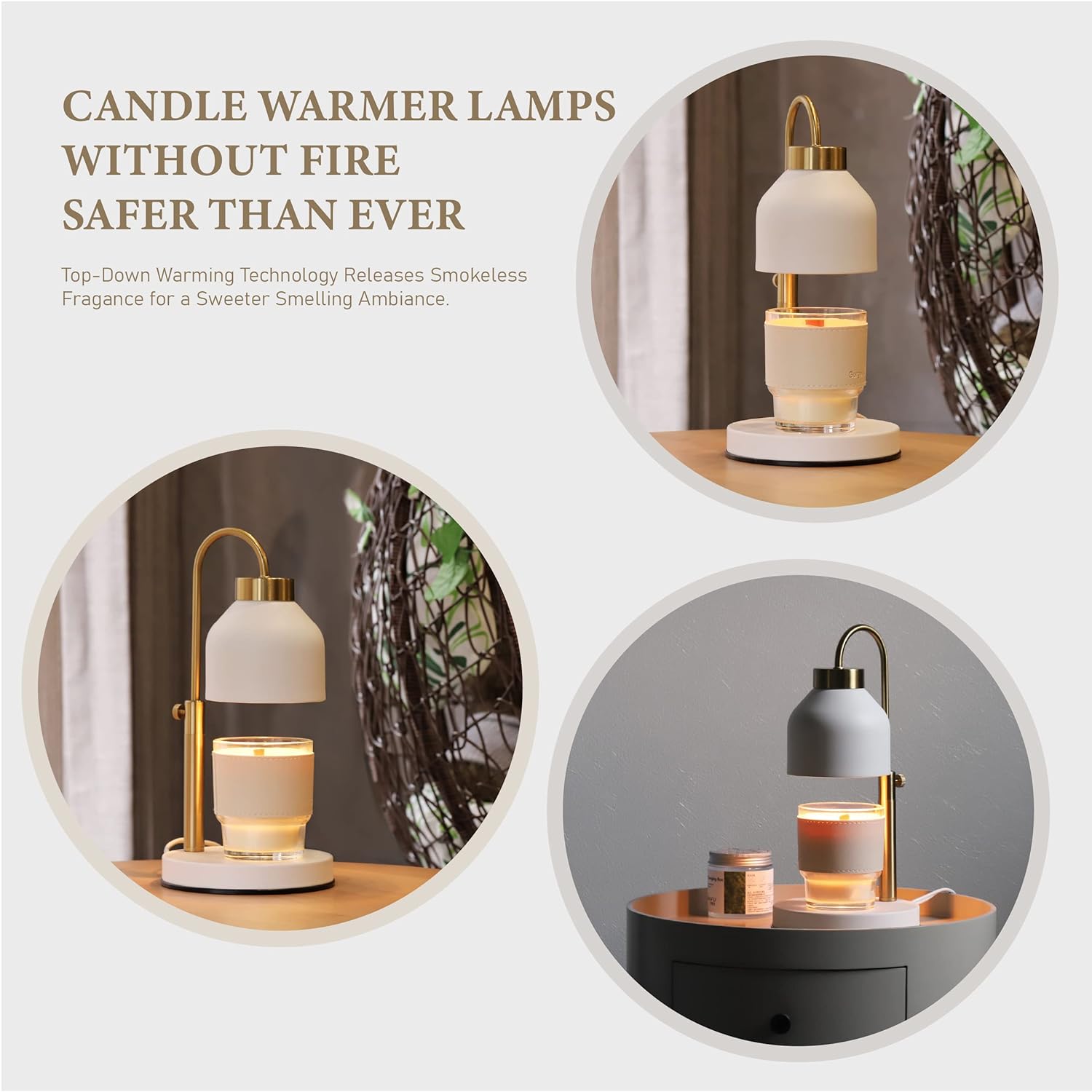 AIKUT Candle Warmer Lamp Timer Dimmer Perfect for Large Candles Durable Stylish