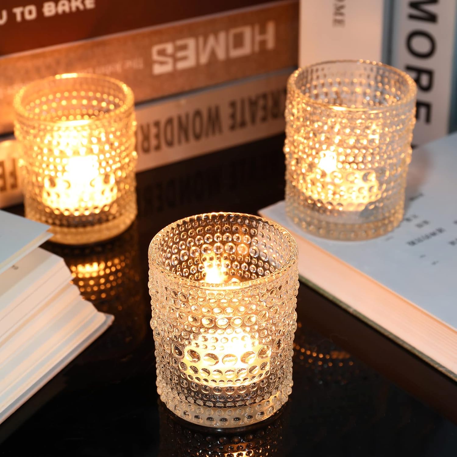 24 Posh Glass Candle Holders for Weddings Home Decorations