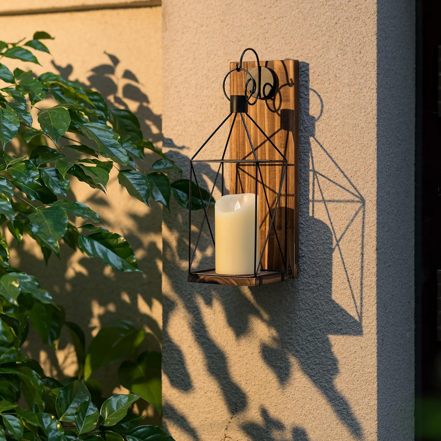Warm Rustic Candle Sconce