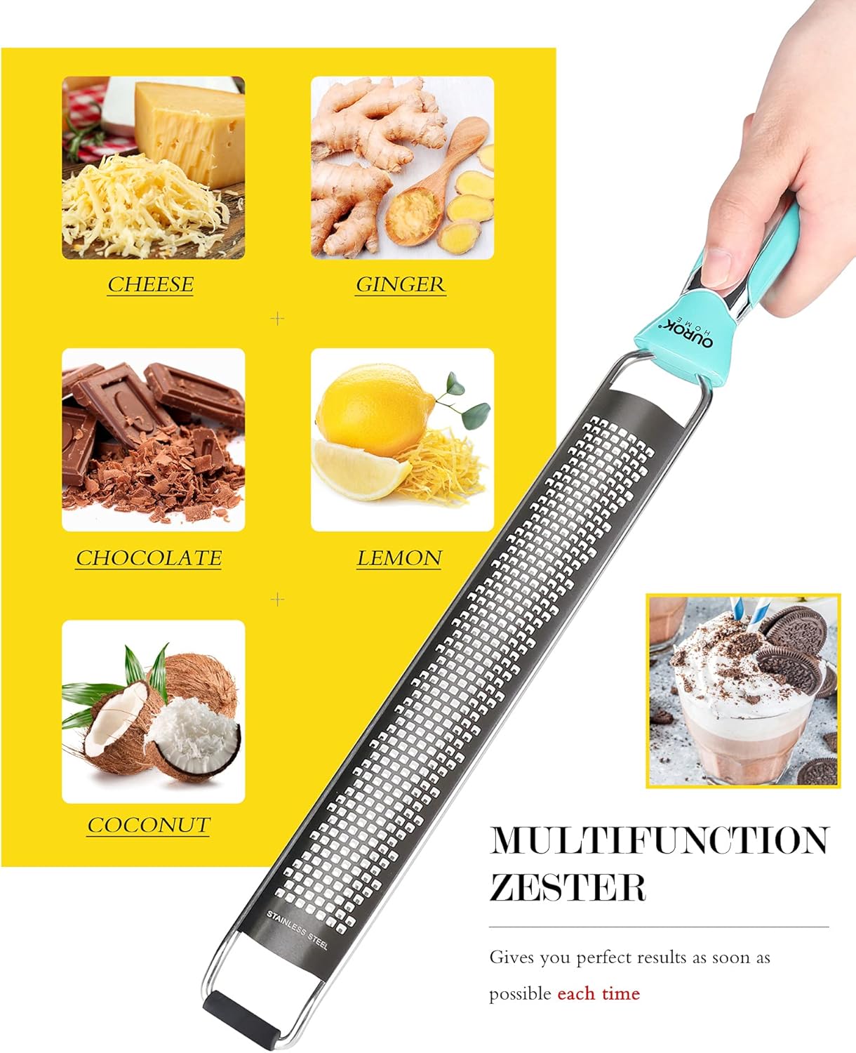 BleeforEase Citrus Zester Handheld with brushes