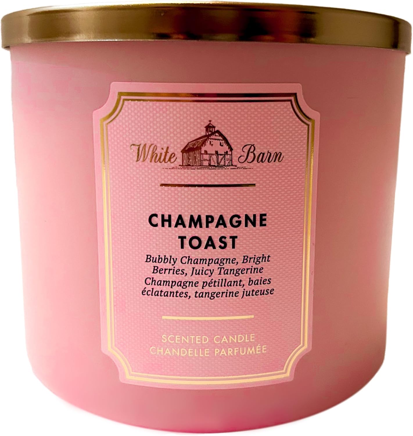 Champagne Toast Candle 145oz 3 Wick Basic White Barn