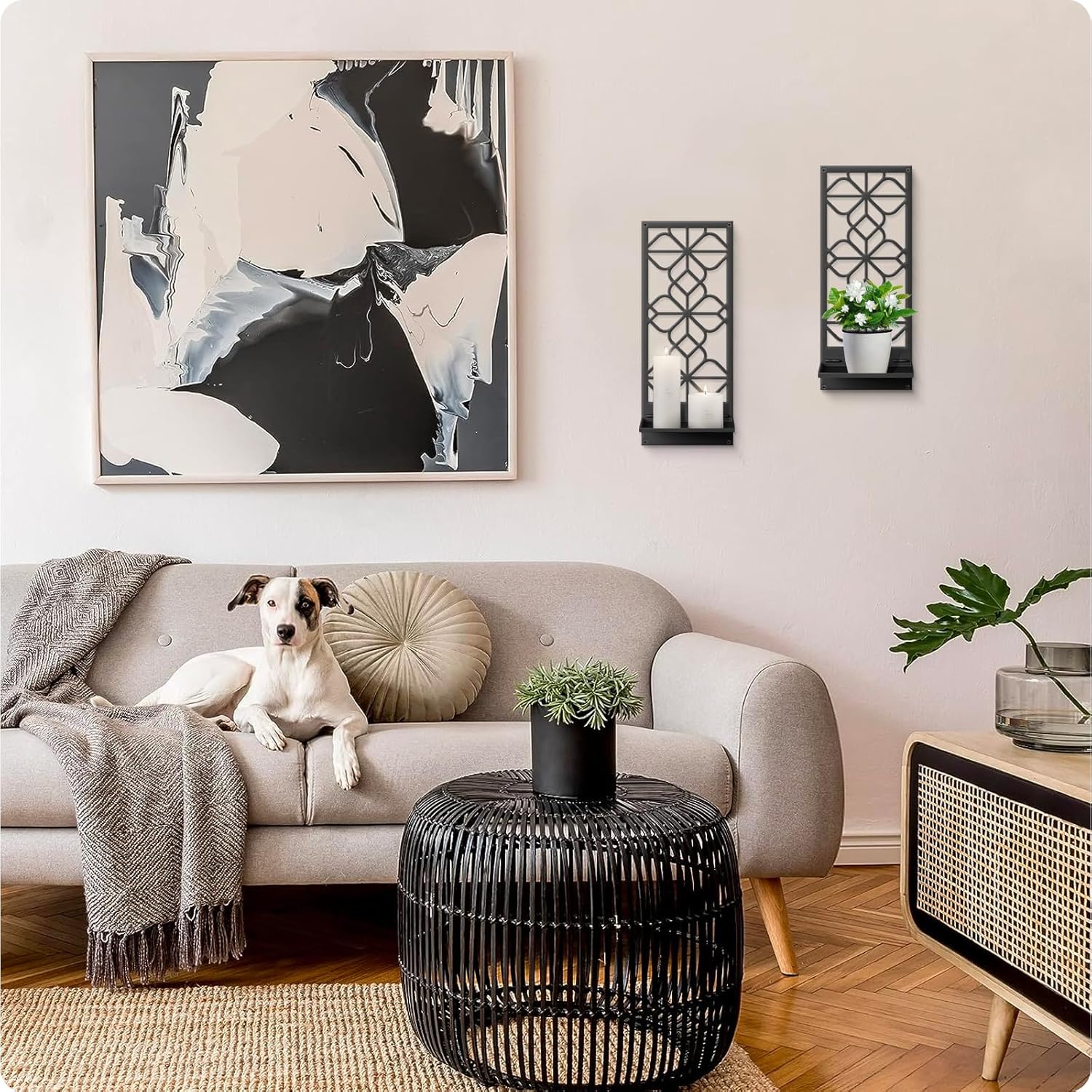 Black Metal Retro Wall Art Set