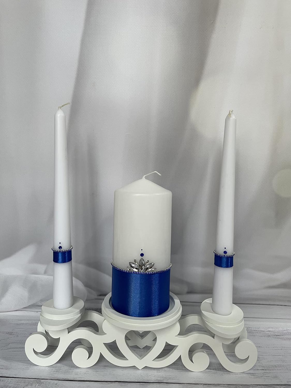 Unity Candle Holder Set with Heart 1