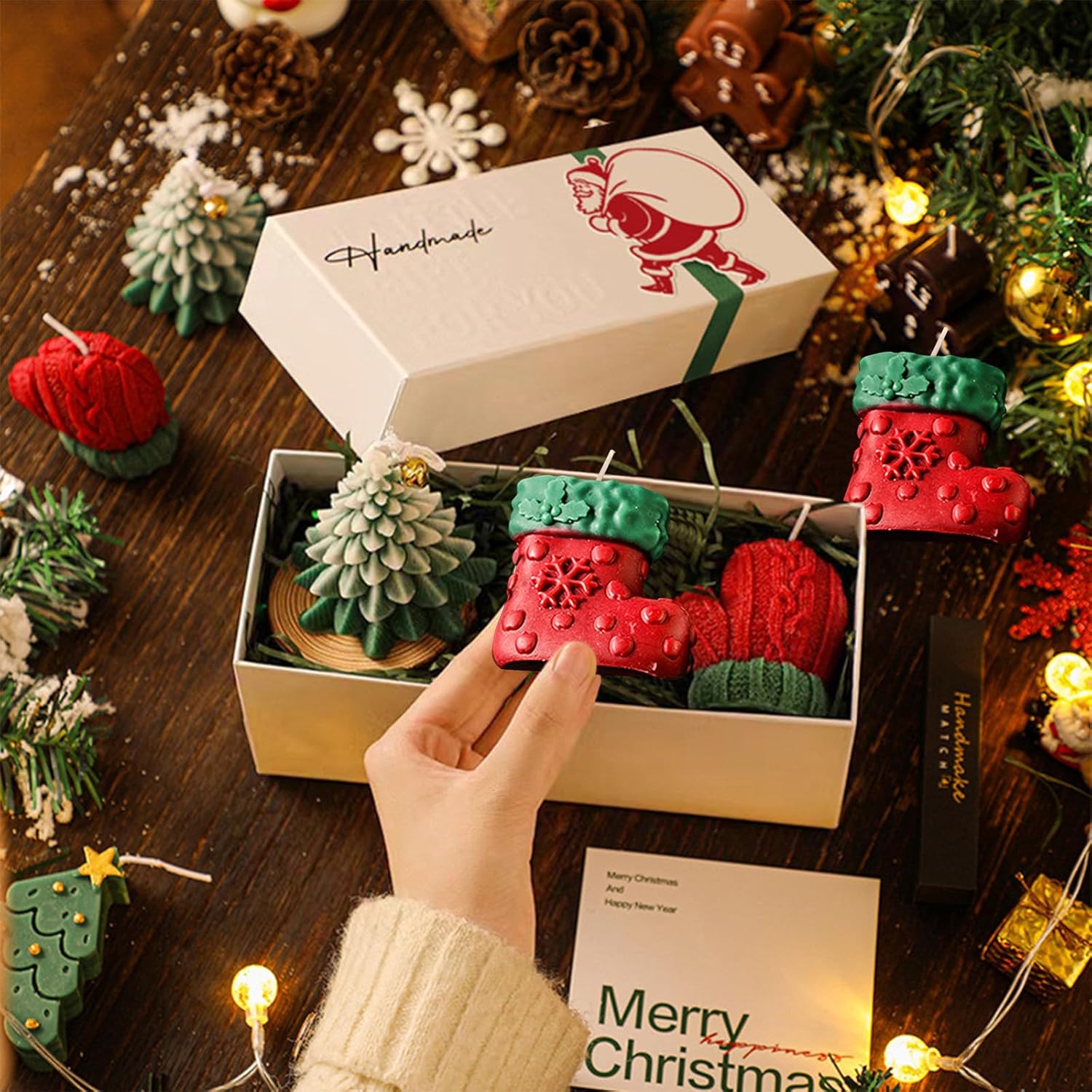 3-Piece Christmas Candle Set for Home or Gift