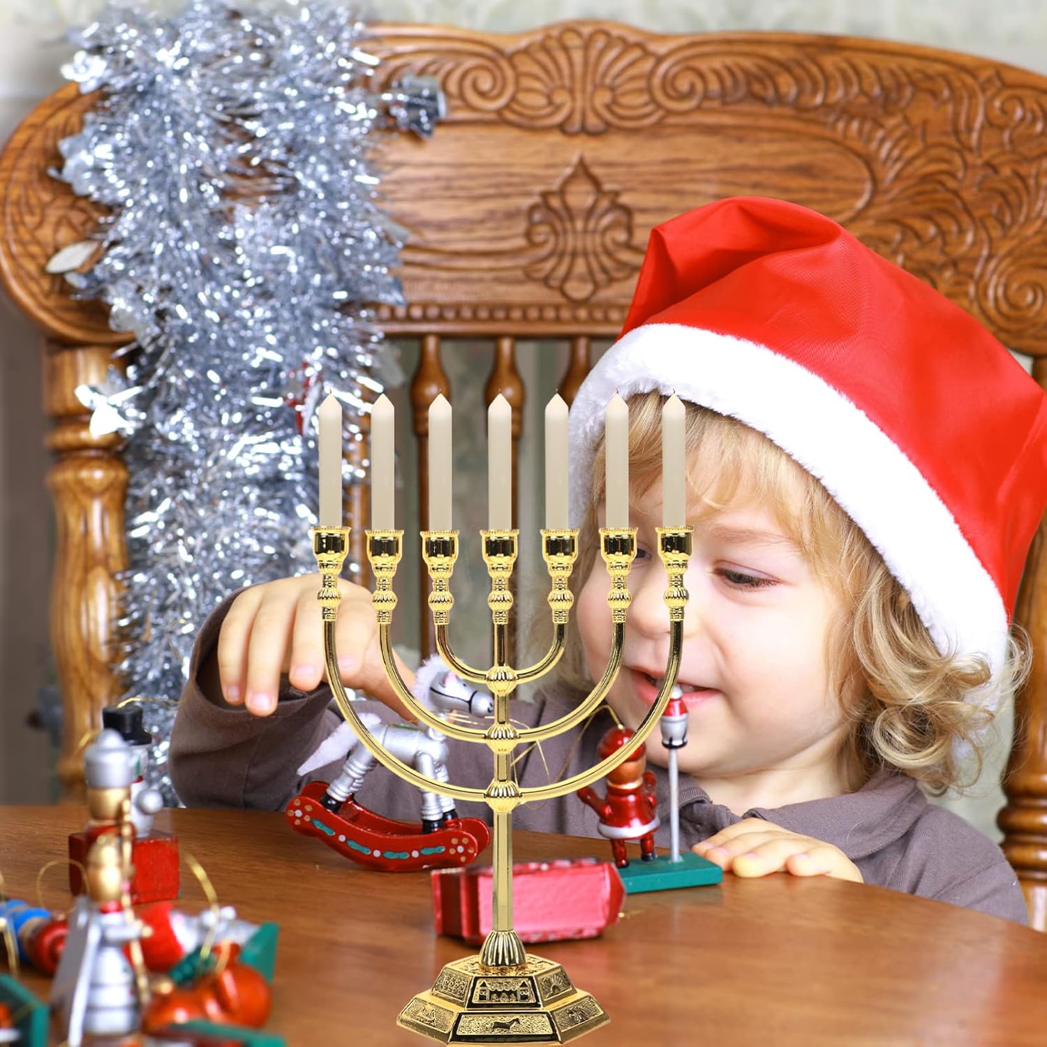 Hanukkah Menorah Candle Holder