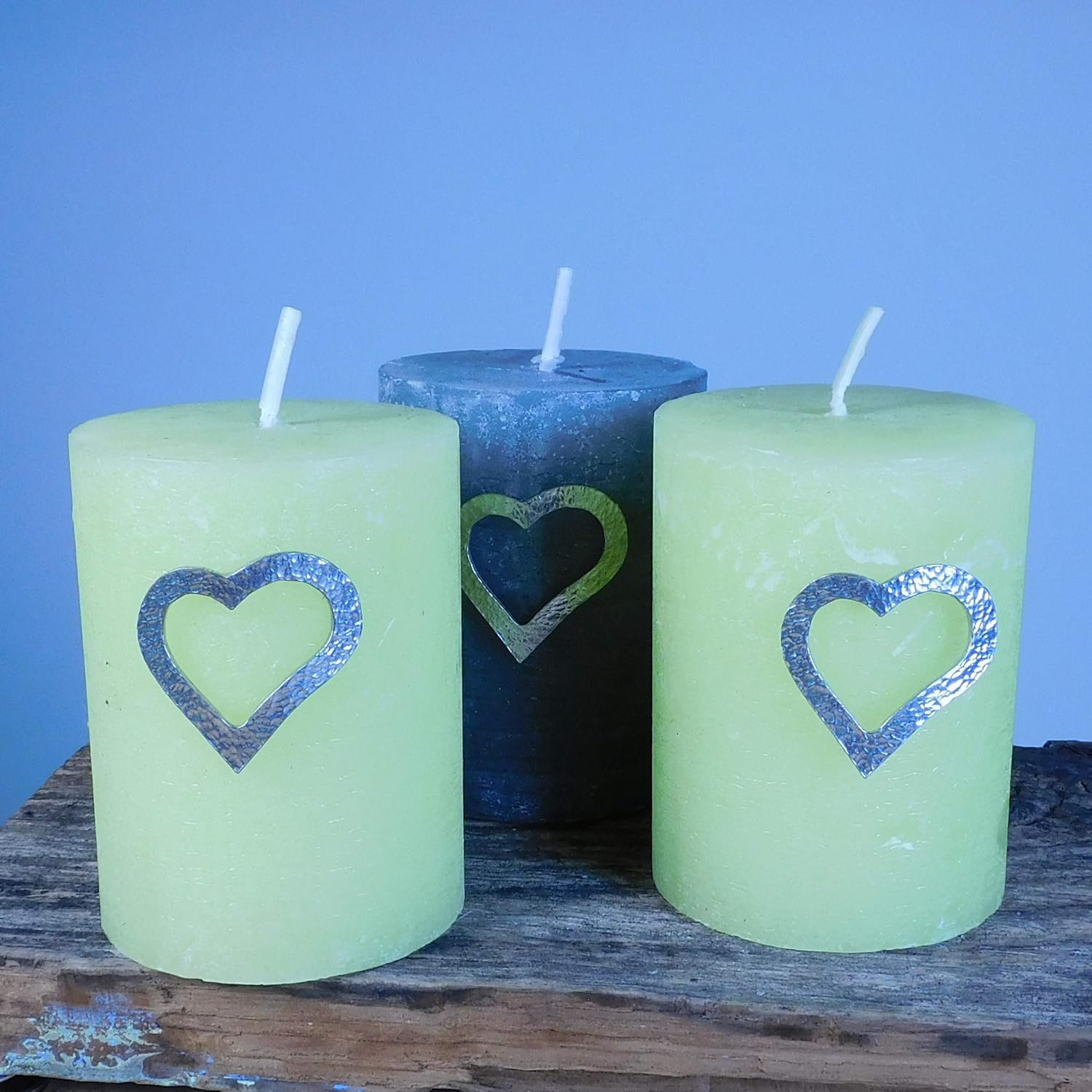 3 Heart Candle Pins for Veneration