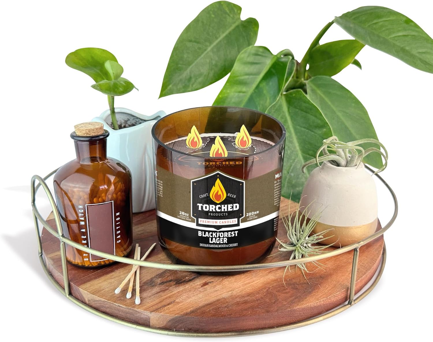 Torched Beer Scented Candles - Blackforest Lager Scent 28 oz